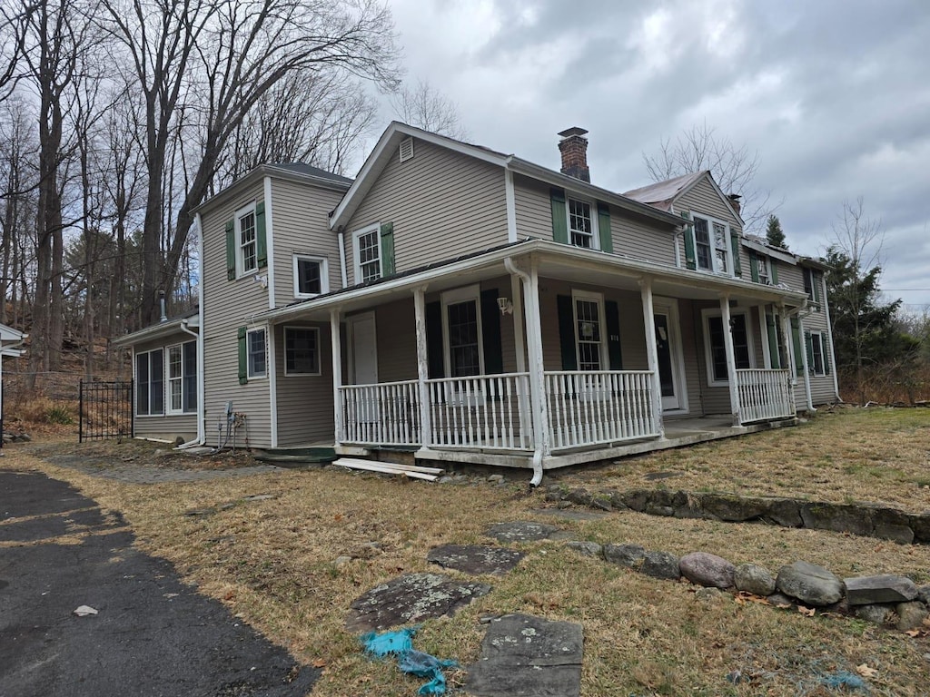 farmhouse with a porch