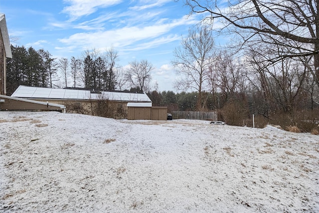 view of snowy yard