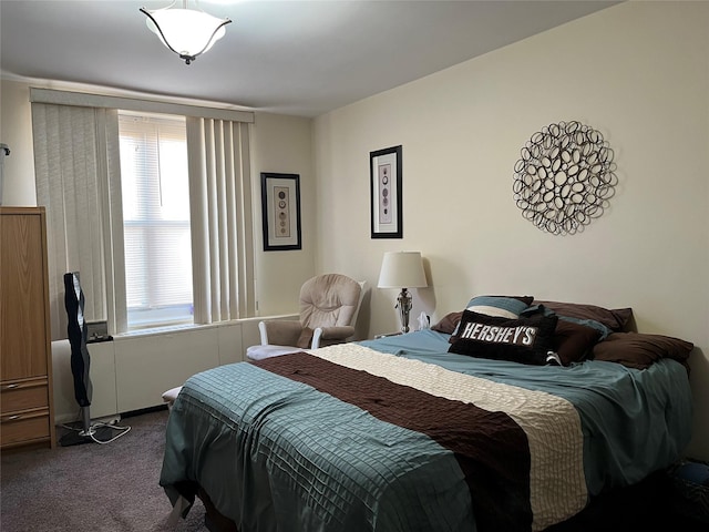 bedroom featuring carpet floors and multiple windows