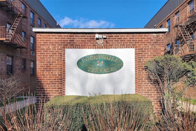 view of community sign