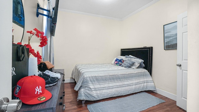 2350 Waterbury Ave, Bronx, NY 10462 - bedroom with crown molding and wood finished floors