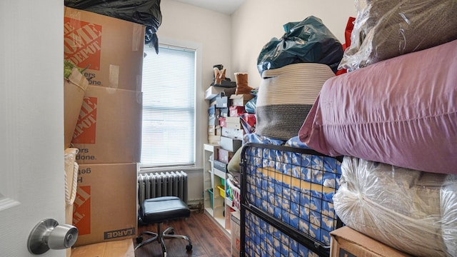2350 Waterbury Ave, Bronx, NY 10462 - bedroom featuring radiator, multiple windows, and wood finished floors