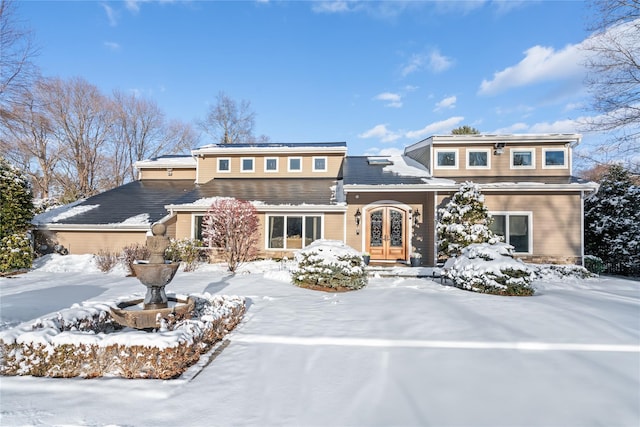 view of front of home with french doors