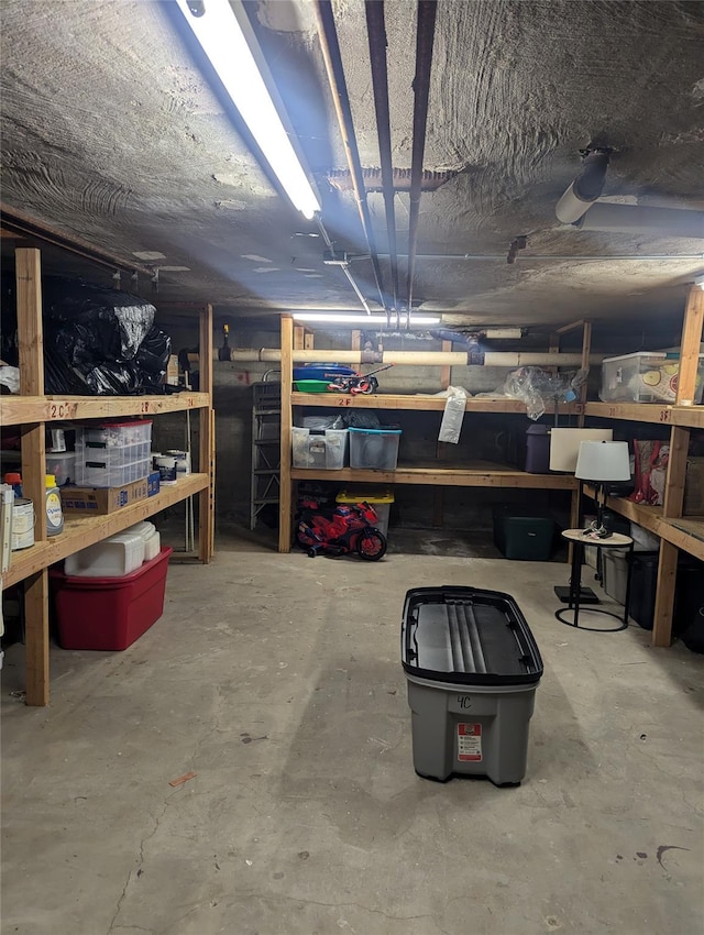 view of storage room