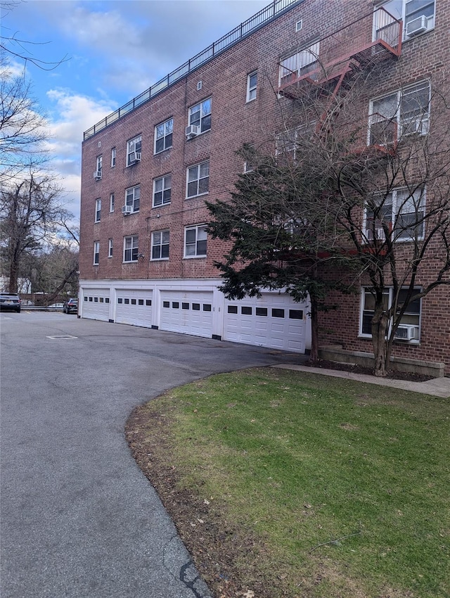 view of property with a garage