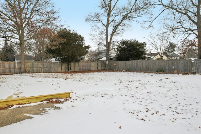 view of snowy yard