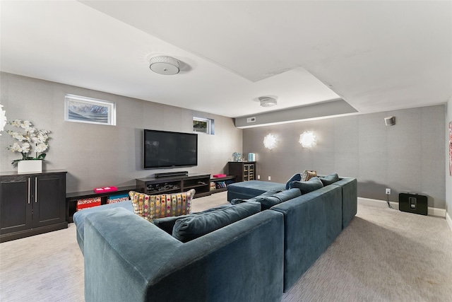 view of carpeted living room