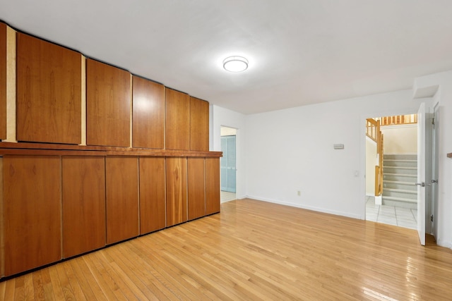 interior space featuring light wood-type flooring