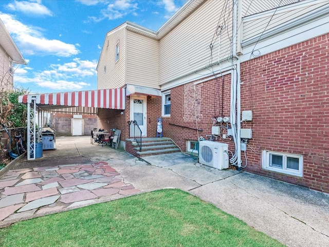 view of patio with ac unit