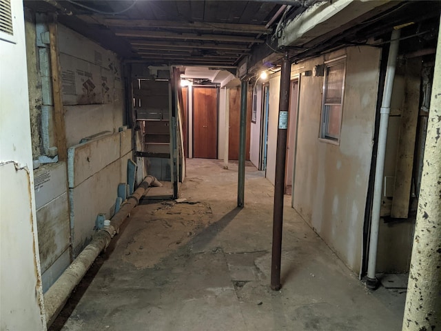 view of basement