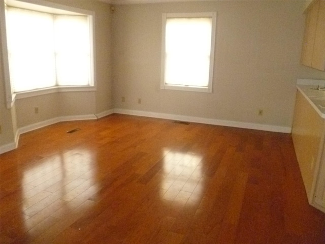 empty room with wood-type flooring