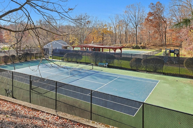 view of sport court