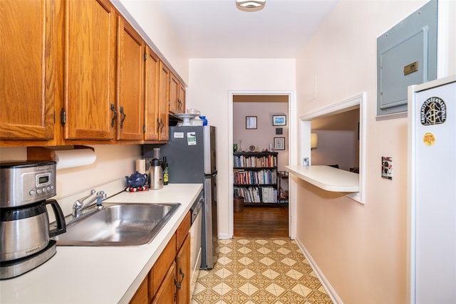 kitchen with stainless steel dishwasher and sink