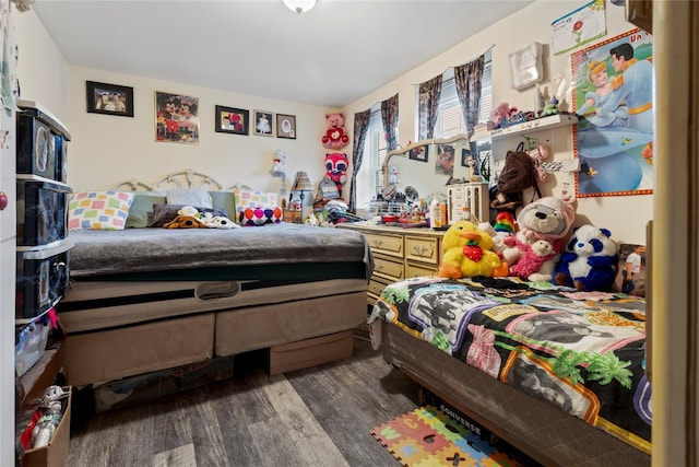 bedroom featuring dark wood-type flooring