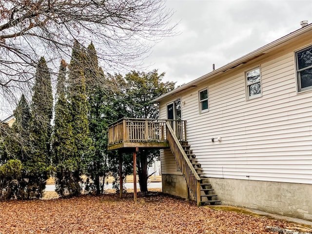 exterior space with a wooden deck