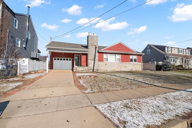 view of front of house featuring a garage