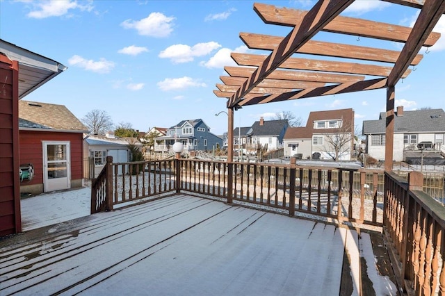 deck with a pergola