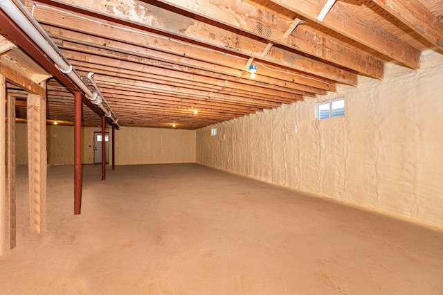 view of basement