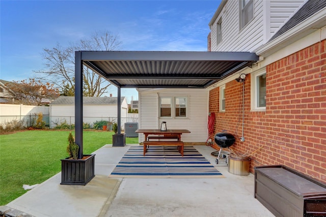 view of patio / terrace featuring central AC