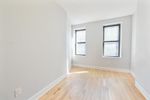empty room featuring light hardwood / wood-style floors