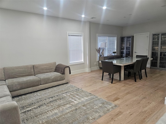 dining room featuring light hardwood / wood-style flooring