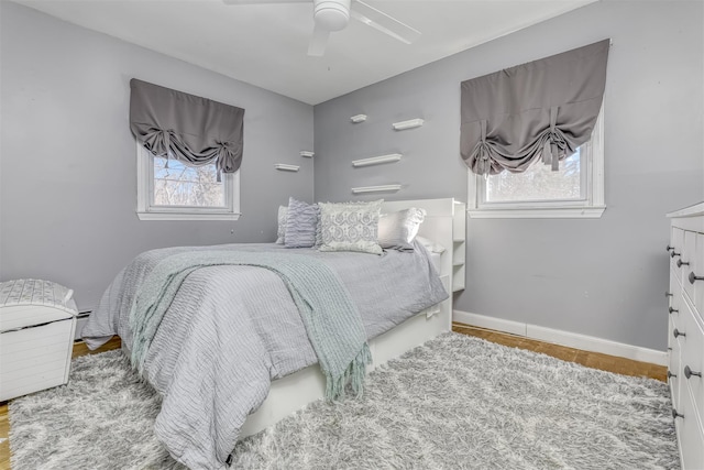 bedroom with ceiling fan