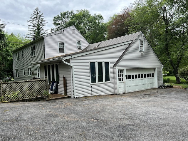 view of front property with a garage