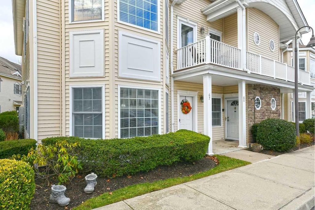 exterior space with a balcony