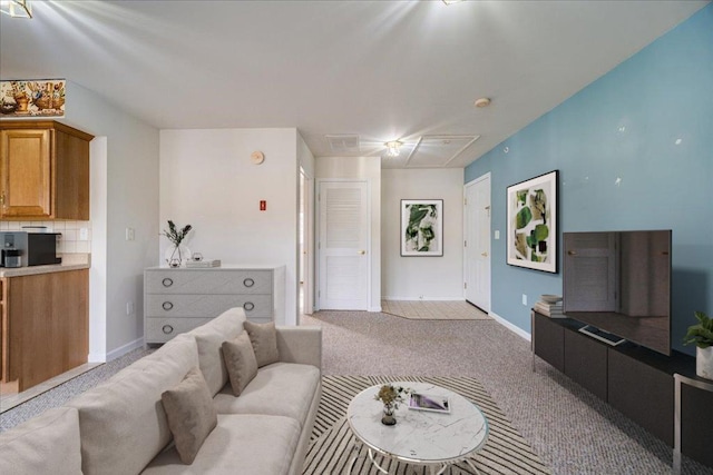 view of carpeted living room