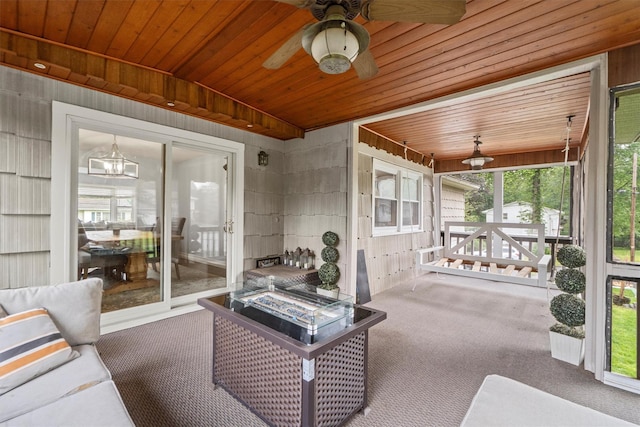 23 Old Brick Rd, New City, NY 10956 - view of patio featuring ceiling fan