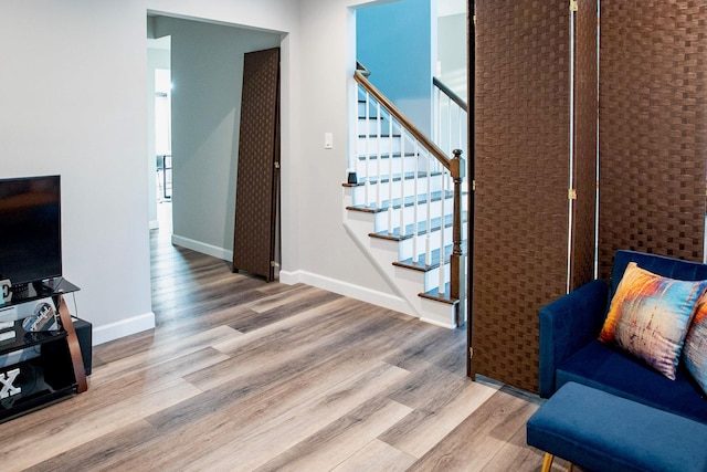 interior space featuring wood-type flooring