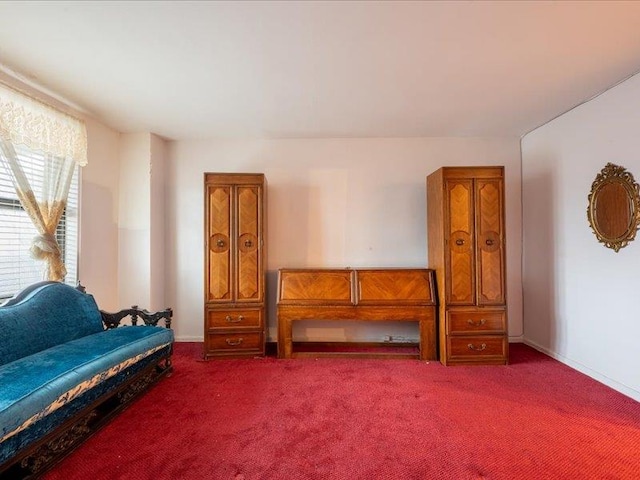 sitting room with carpet