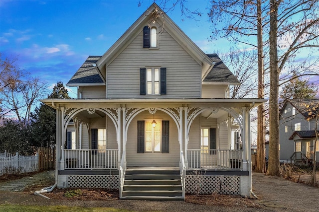 view of front facade with a porch