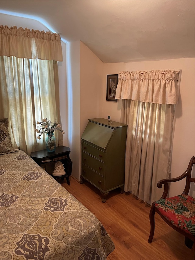 bedroom featuring wood-type flooring