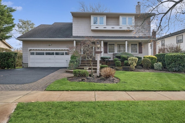 front of property with a front lawn