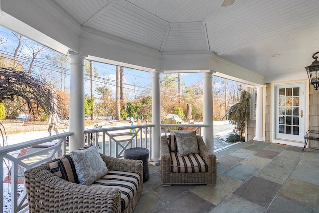 view of sunroom / solarium