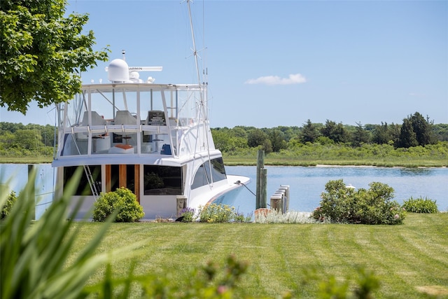 water view with a dock