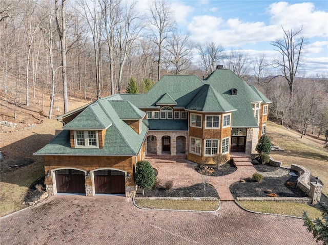 view of front of home featuring a garage