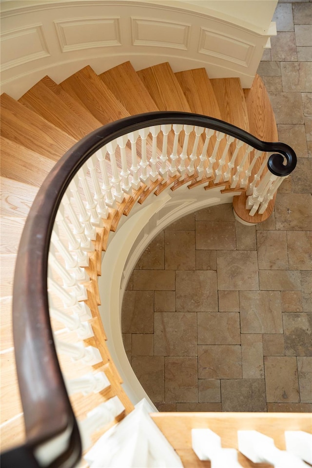 stairs with sink