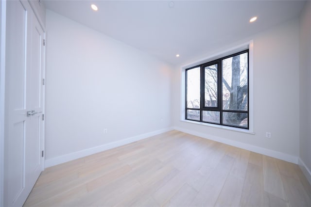 empty room featuring light hardwood / wood-style flooring