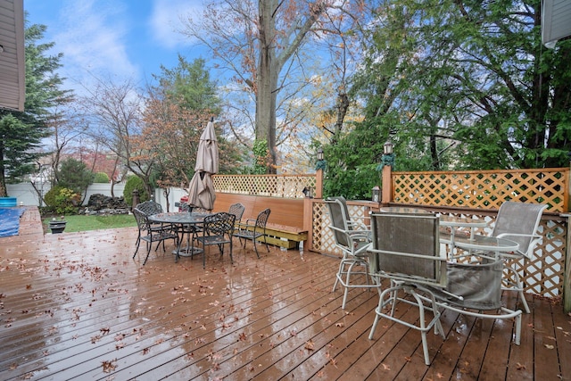 view of wooden deck