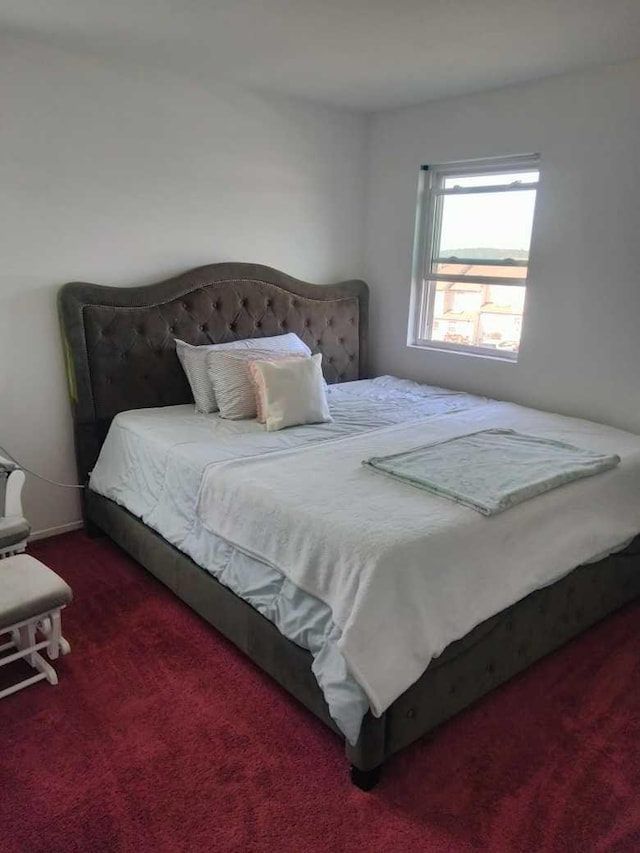 view of carpeted bedroom