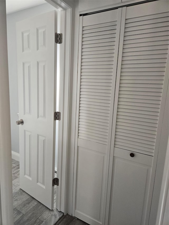 interior details featuring hardwood / wood-style floors