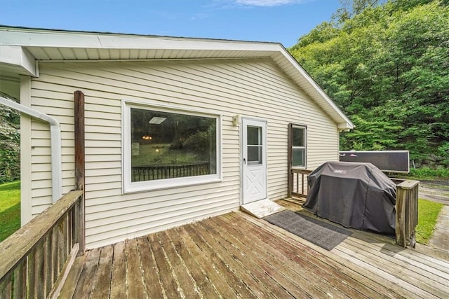 deck with grilling area