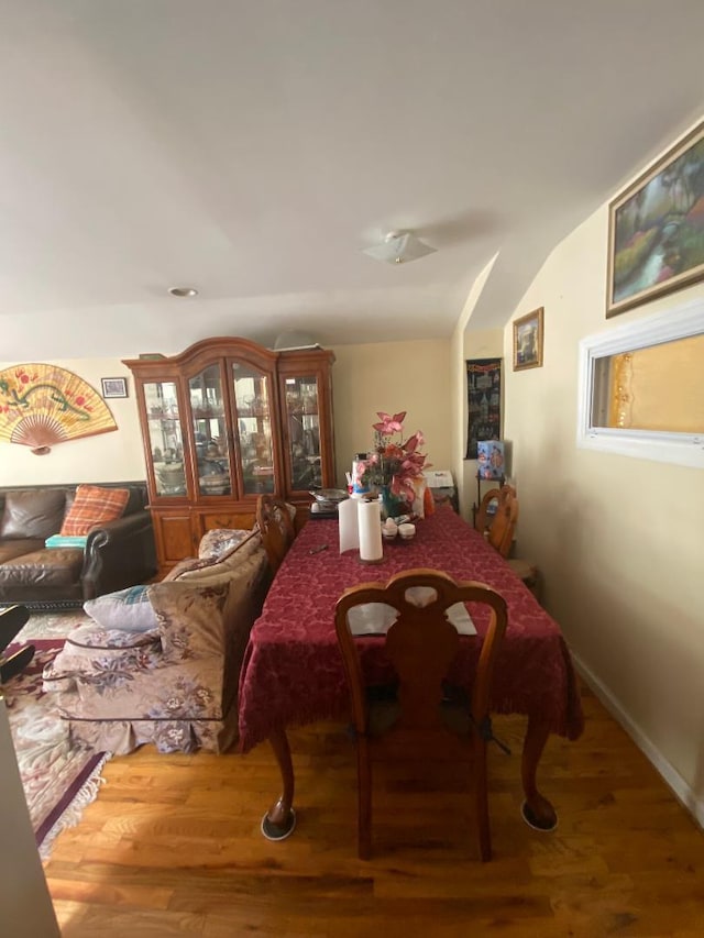 dining room featuring wood-type flooring