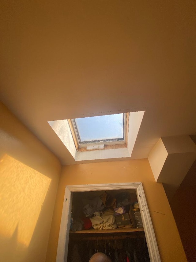 interior details with a skylight