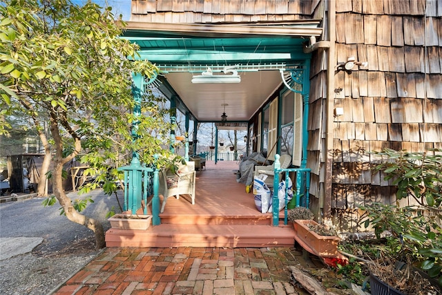 exterior space featuring a porch