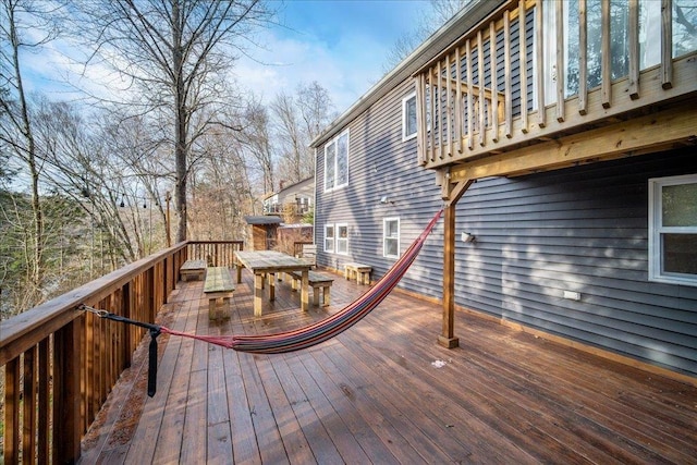 view of wooden deck