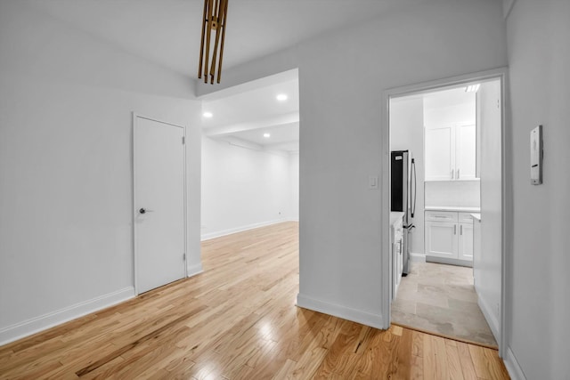 interior space featuring light hardwood / wood-style flooring