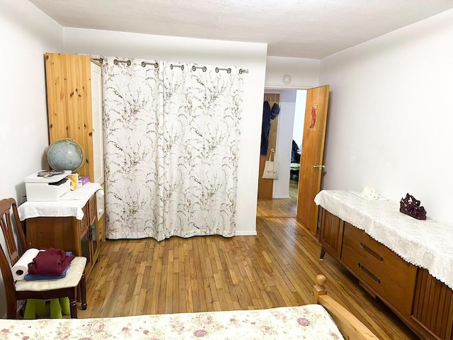 bedroom featuring light hardwood / wood-style floors